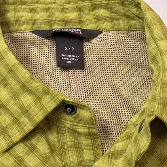 Outdoor Research Termini Nylon Shirt Mens Small Green Snap Close Logo Fishing - Picture 4 of 11
